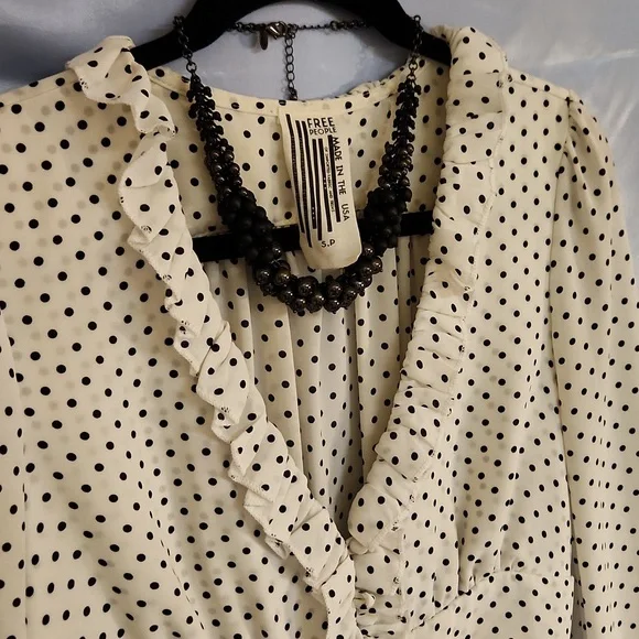 Free People Women's Polka Dot Blouse - Picture 12 of 14